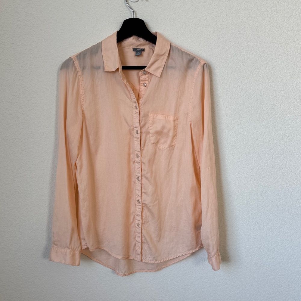 Aerie Women's Button Down Shirt Peach, 100%‎ Lyocell, Sustainable, size small